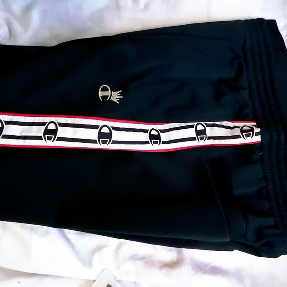 Champion Sports Pants/Joggers/ Black Cham Logo - Picture 3 of 3